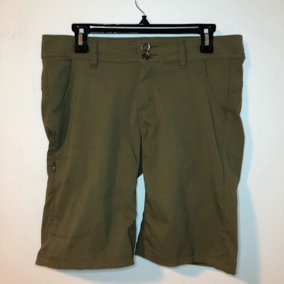 Prana Green Cargo Shorts Size 6 - Picture 1 of 10